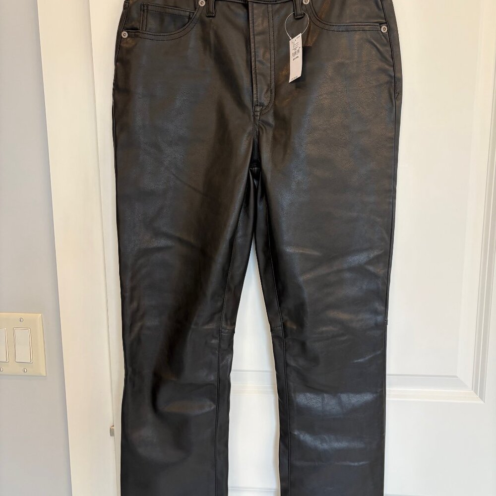 GAP Black Faux Leather Pants – Size 29 – NWT